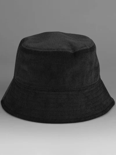 EarthAware® Organic Cord Bucket Hat - black, L/XL