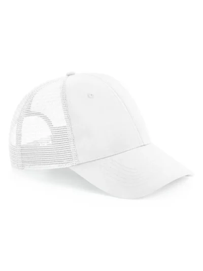 Recycled Urbanwear 6 Panel Snapback Trucker - white, UNICA