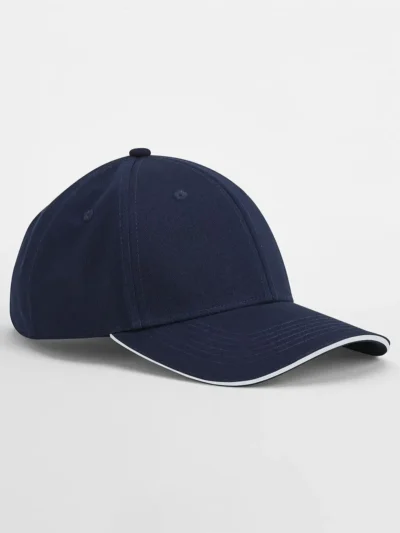 EarthAware® Classic Organic Cotton 6 Panel Cap - Sandwich Peak - french navy/white, UNICA