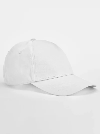 EarthAware® Classic Organic Cotton 5 Panel Cap - white, UNICA