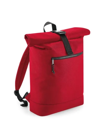 Recycled Roll-Top Backpack - classic Red, UNICA