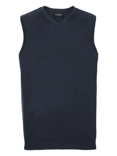 Adults' V-Neck Sleeveless Knitted Pullover - french Navy, 3XL
