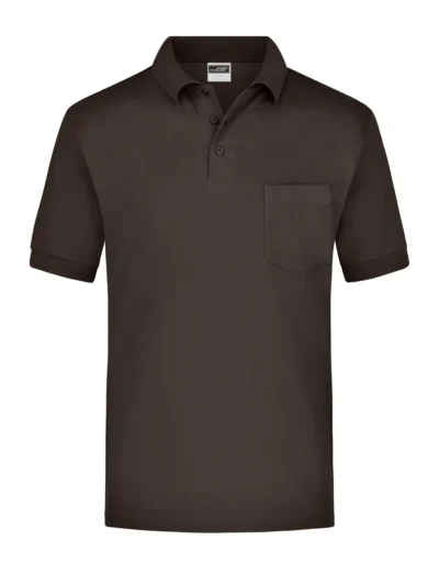 Polo Piqué Pocket - brown, XL