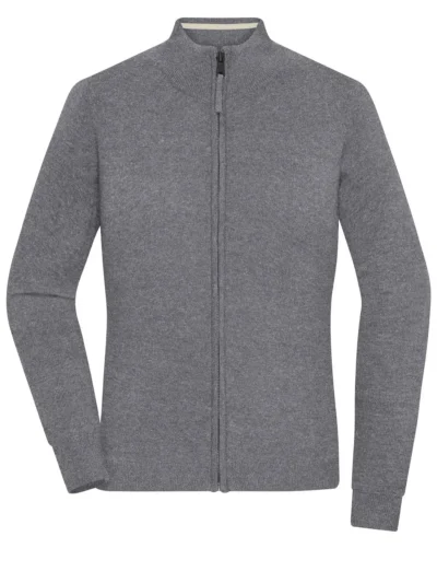 Ladies' Zip-Cardigan - grey heather, L
