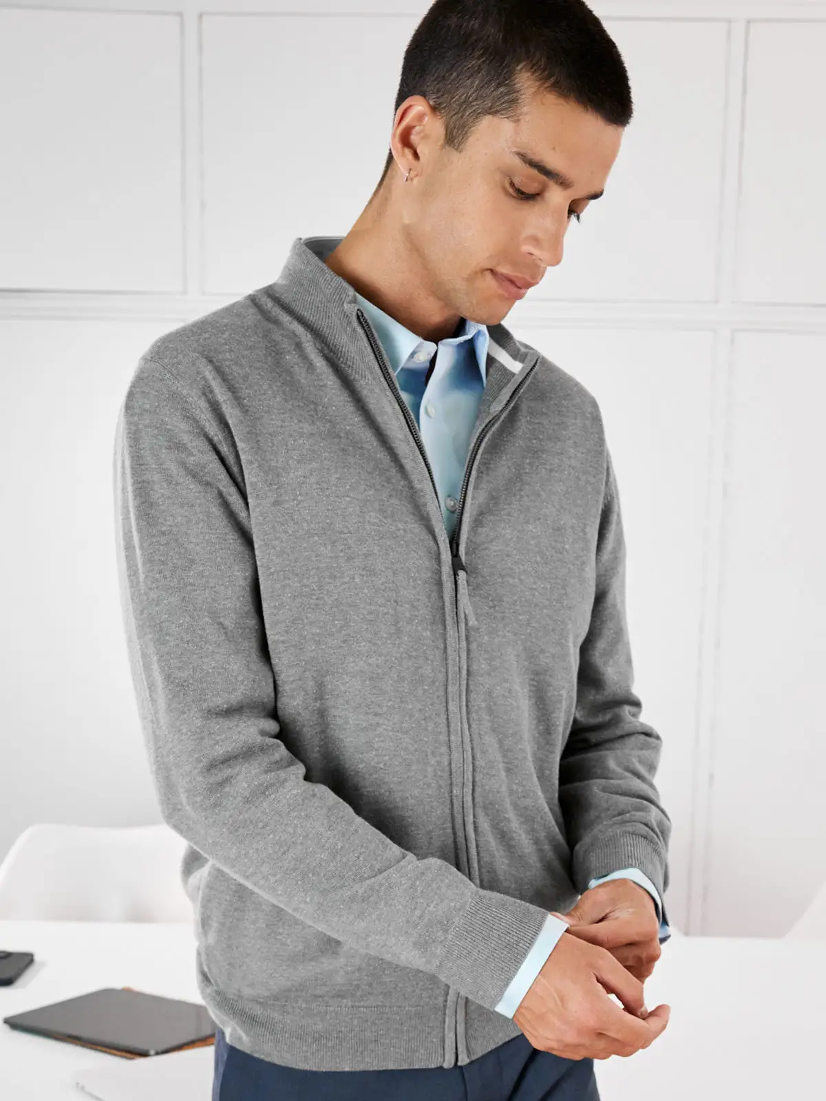 Men's Zip Cardigan