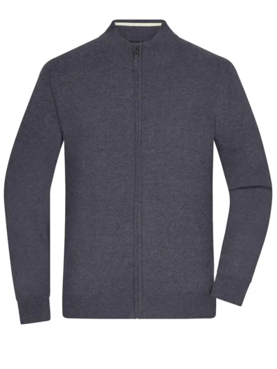 Men's Zip Cardigan - anthracite-melange, M