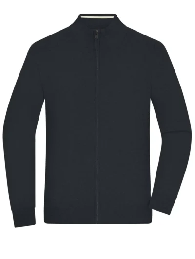 Men's Zip Cardigan - black, 3XL