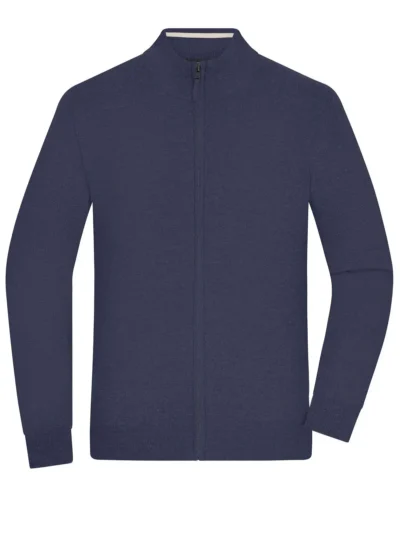 Men's Zip Cardigan - navy, XXL
