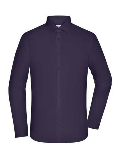 Men's Shirt - SLIM FIT - - deep purple, M