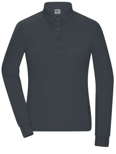 Ladies' Workwear-Longsleeve Polo - carbon, M