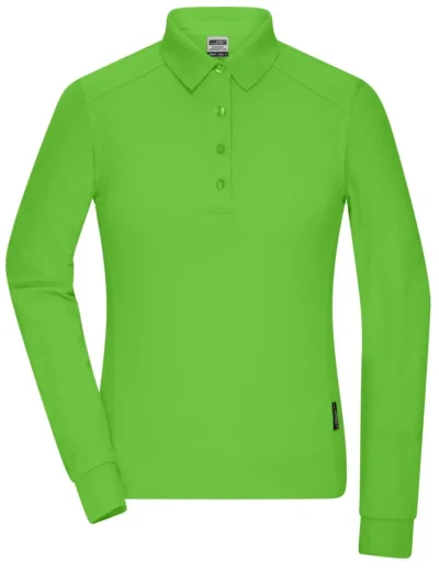 Ladies' Workwear-Longsleeve Polo - lime green, S