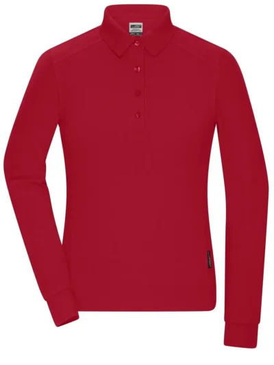 Ladies' Workwear-Longsleeve Polo - red, XXL