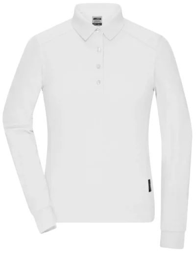 Ladies' Workwear-Longsleeve Polo - white, M