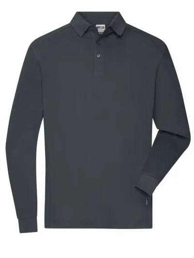 Men's Workwear-Longsleeve Polo - carbon, L