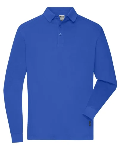 Men's Workwear-Longsleeve Polo - royal, M