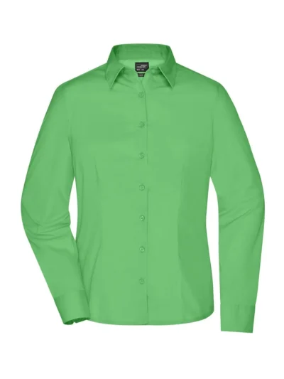 Ladies' Business Shirt Longsleeve - lime green, XXL