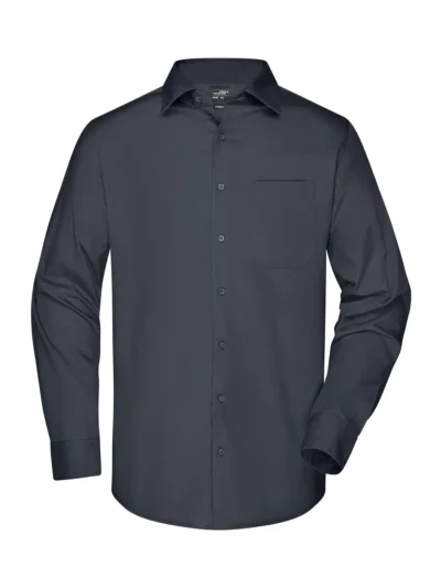 Men's Business Shirt Longsleeve - carbon, L
