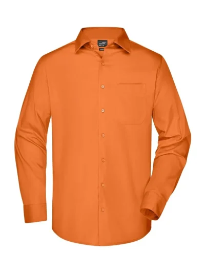 Men's Business Shirt Longsleeve - orange, L