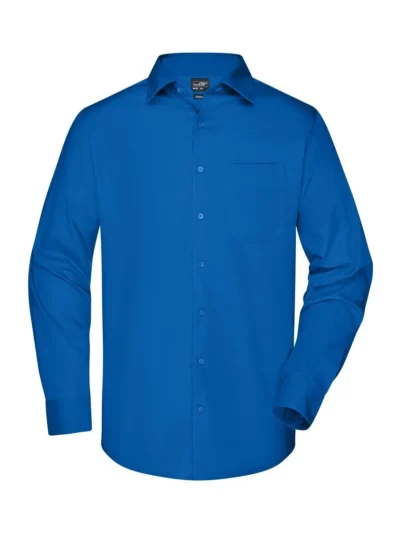 Men's Business Shirt Longsleeve - royal, 4XL