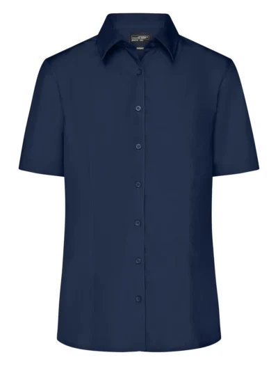 Ladies' Business Shirt Shortsleeve - navy, XL