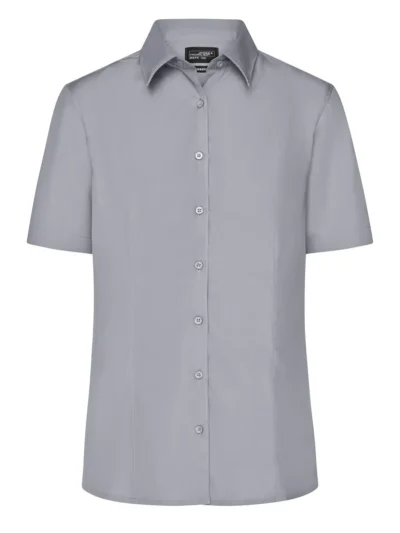 Ladies' Business Shirt Shortsleeve - steel, XXL