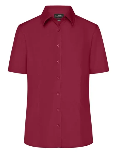 Ladies' Business Shirt Shortsleeve - wine, 3XL