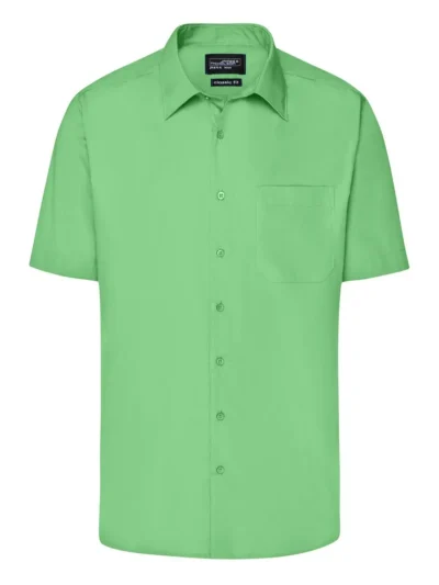 Men's Business Shirt Shortsleeve - lime green, L