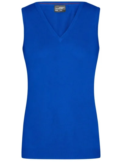 Ladies' V-Neck Pullover - royal, XL
