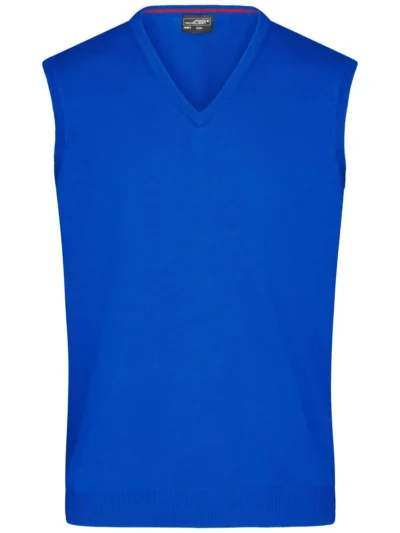 Men's V-Neck Pullover - royal, XL
