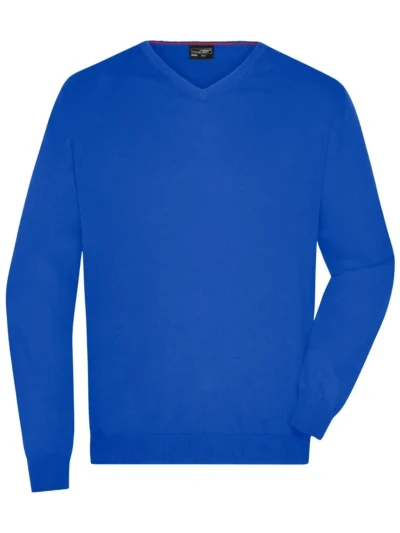 Men's V-Neck Pullover - royal, XXL