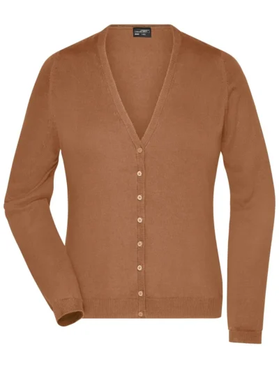 Ladies' V-Neck Cardigan - camel, XL