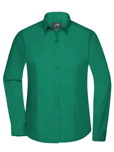 Ladies' Shirt Longsleeve Poplin - irish-green, S