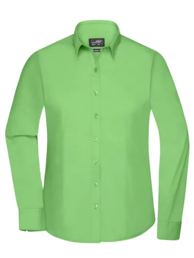 Ladies' Shirt Longsleeve Poplin - lime green, 3XL