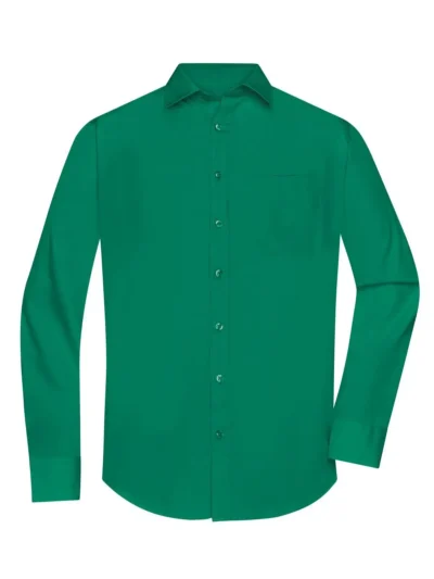 Men's Shirt Longsleeve Poplin - irish-green, XL