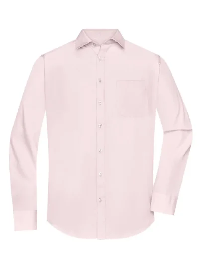 Men's Shirt Longsleeve Poplin - light pink, XXL