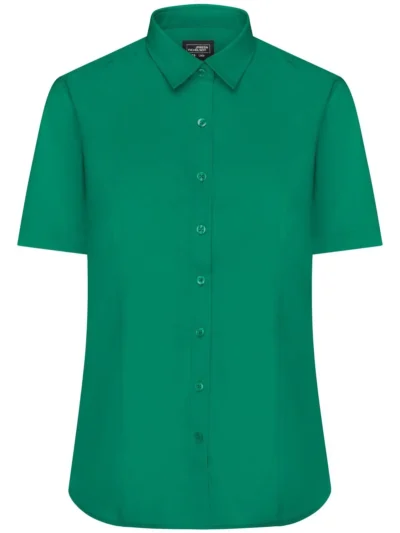 Ladies' Shirt Shortsleeve Poplin - irish-green, XXL