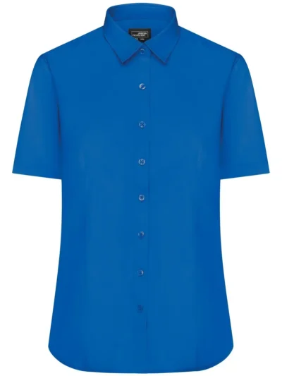 Ladies' Shirt Shortsleeve Poplin - royal, L