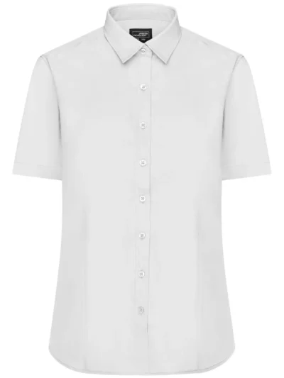 Ladies' Shirt Shortsleeve Poplin - white, XXL