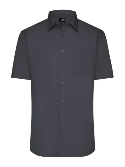 Men's Shirt Shortsleeve Poplin - carbon, 3XL