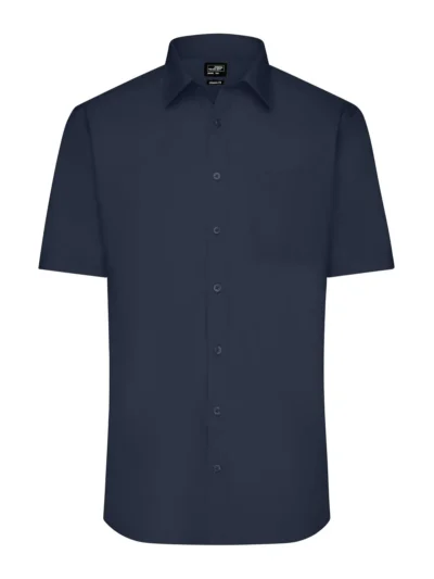 Men's Shirt Shortsleeve Poplin - navy, 3XL