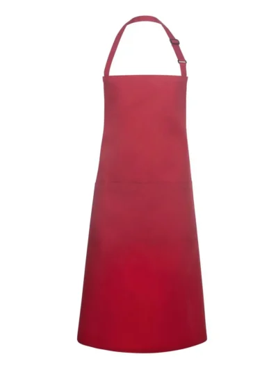 Bistro Apron Basic With Buckle And Pocket - red, UNICA