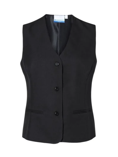 Ladies' Waistcoat Basic - black, XXL