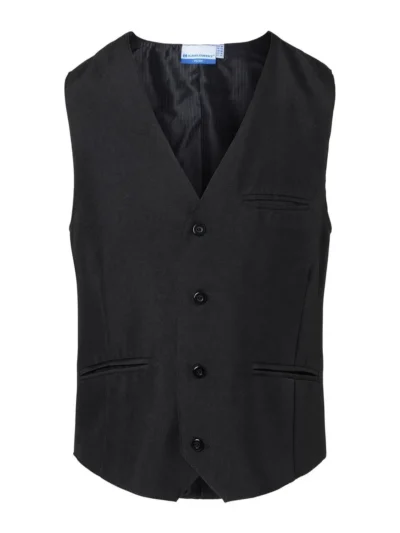 Men's Waistcoat Basic - black, 3XL