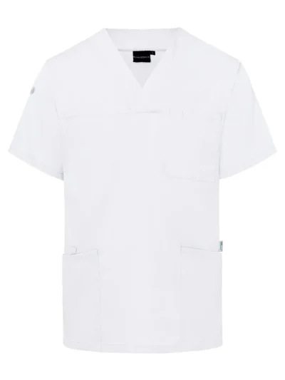 Mens Slip-on Tunic - Essential - white, 5XL
