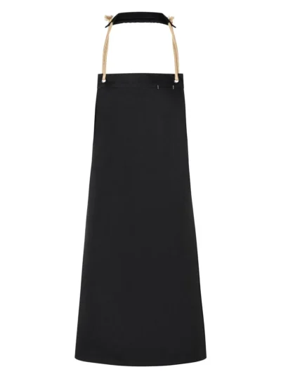 Bib Apron with cords 70 x 85 cm - black, UNICA
