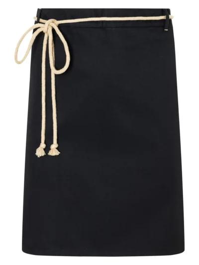 Waist Apron with cords 90 x 55 cm - black, UNICA