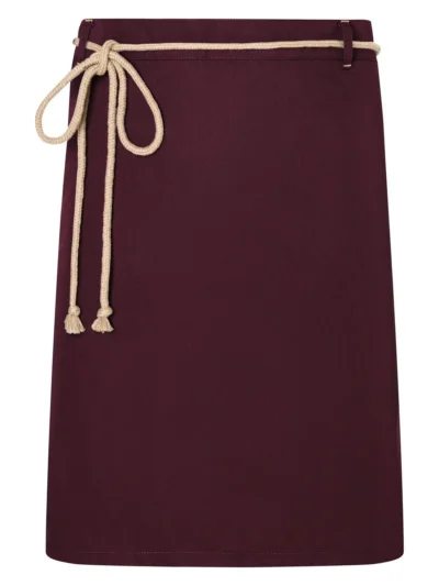 Waist Apron with cords 90 x 55 cm - aubergine, UNICA