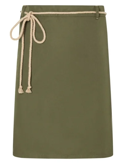Waist Apron with cords 90 x 55 cm - moss green, UNICA