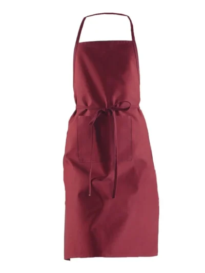 Basic Apron with Pocket - burgundy, UNICA