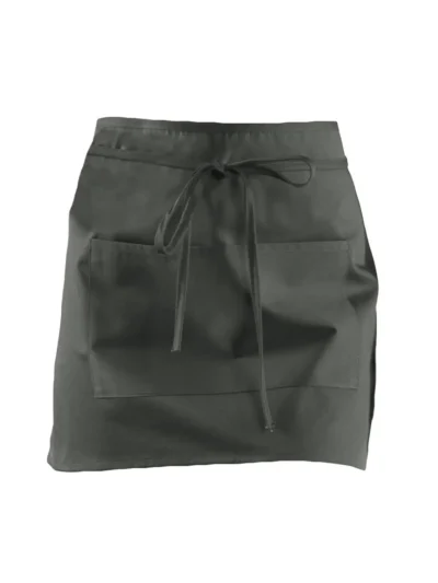 Basic Half Apron With Pocket - grey, UNICA